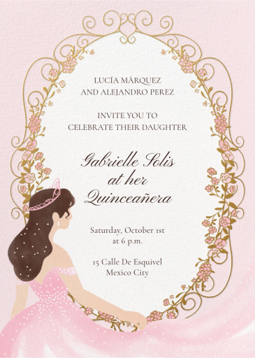 Sparkling Princess - Quinceañera Invitation by Paperless Post
