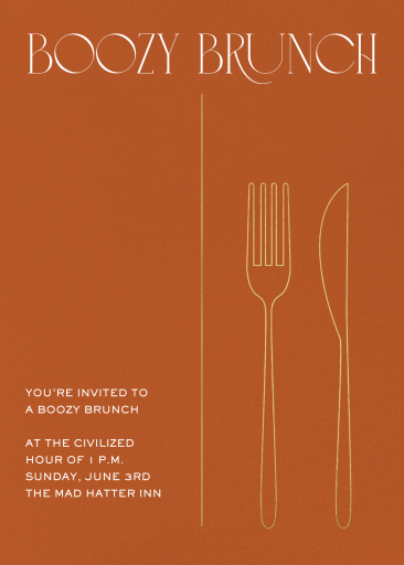 Cutlery - Brunch Invitation by Paperless Post