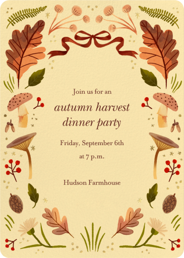 Harvest Finds - Fall Party Invitation by hellolucky