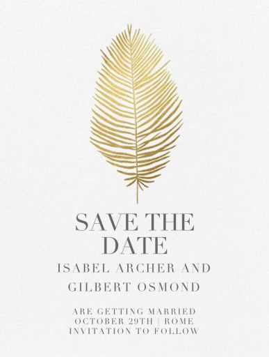 Palmier I (Save the Date) by Paperless Post