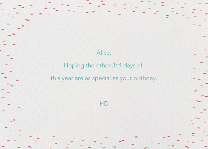 Put the P in Party - Birthday Card by Ashley G - Back