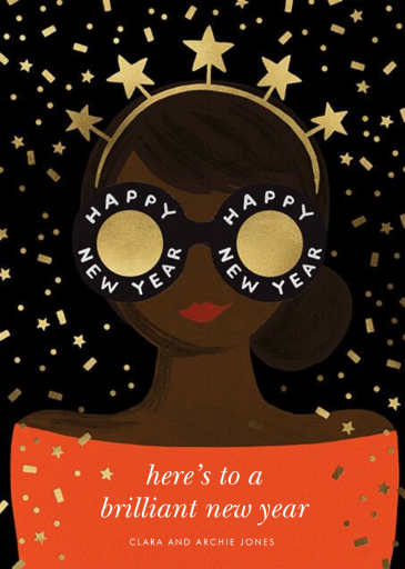 New Year Girl - New Year's Card by Rifle Paper Co.