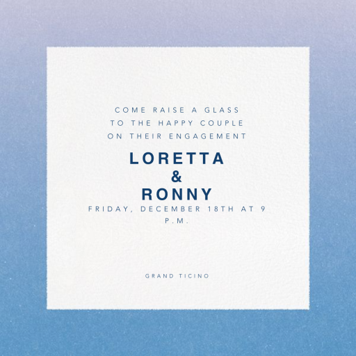 Gradient Border - Engagement Party Invitation by Paperless Post