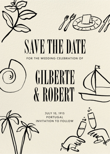 Coastal Toast - Save the Date by Paperless Post