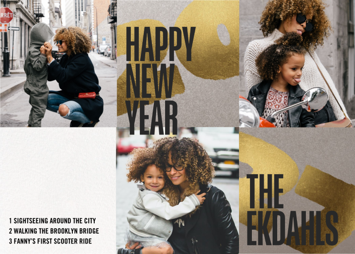 Photo Collage New Year Card