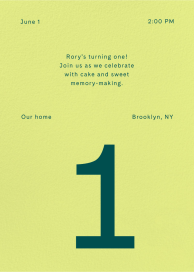 Colorblock Party - First Birthday Invitation by Goods Gang