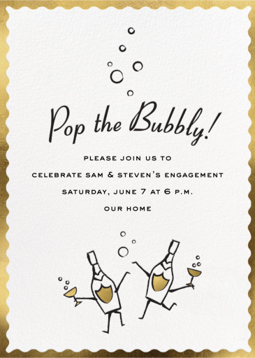 Dancing Champagne - Bridal Shower Invitation by Cheree Berry Paper & Design