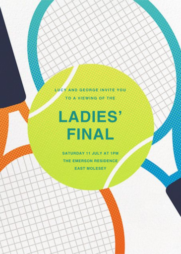 Old School Racquets by Paperless Post