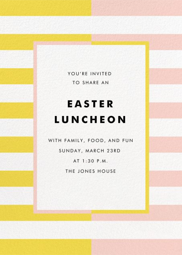 Colorblocked Stripes - Easter Invitation by kate spade new york