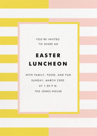 Colorblocked Stripes - Easter Invitation by kate spade new york