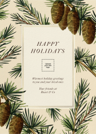 Pine and Sprig Border - Business Holiday Card by John Derian