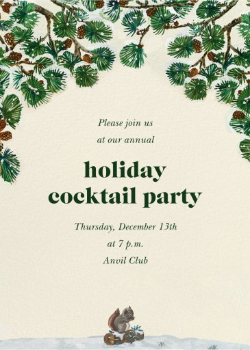 Pommes de Pin - Corporate Holiday Party Invitation by Nathalie Lété