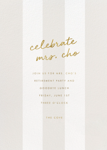 Minimalist Striped Invitation
