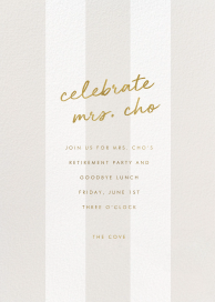 Minimalist Striped Invitation