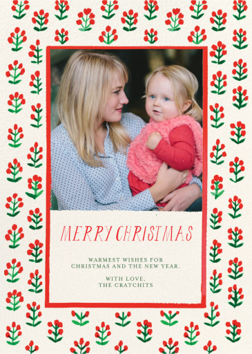 Sprig Pattern Photo - Holiday Card by Mr. Boddington's Studio
