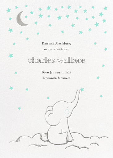 Starry Elephant - Birth Announcement by Hello!Lucky