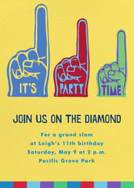 Foam Hands - Birthday Invitation by Paperless Post