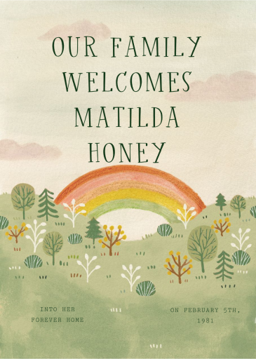 Rainbow Forest - Adoption Announcement by Paperless Post