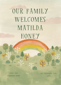 Rainbow Forest - Adoption Announcement by Paperless Post