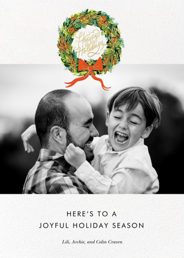 Wintergreen Wreath - Photo - Holiday Card by Rifle Paper Co.