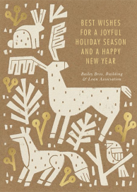 Cutout Fauna - Business Holiday Card by Paperless Post