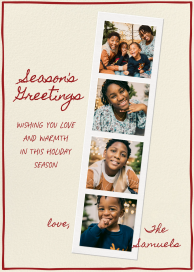 Photo Strip Holiday Greeting Card