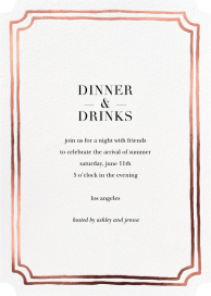 Double Border Indented Corners - Dinner Party Invitation by Sugar Paper