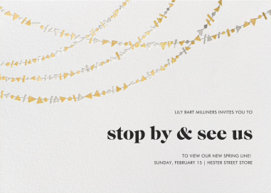 Streamer Shapes - Launch Party Invitation by Paperless Post