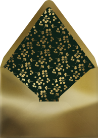 Winter Sprig with Gold Berries Card Envelope