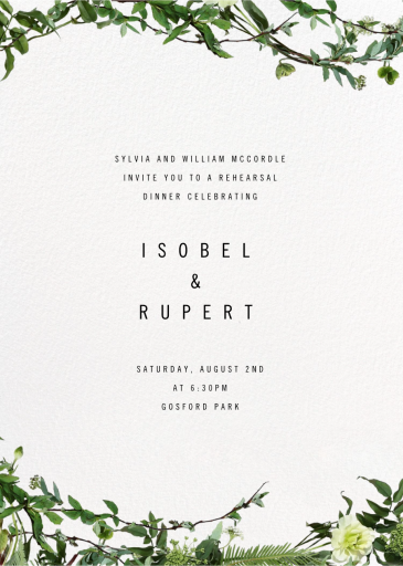 Chincoteague Vine - Rehearsal Dinner Invitation by Paperless Post