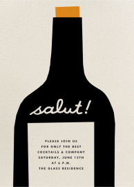 Wine Salut - Happy Hour Invitation by The Indigo Bunting