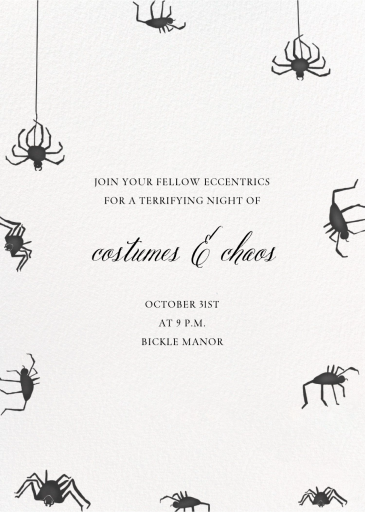 Spiders (Ivory) - Halloween Invitation by Paperless Post