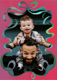 Holiday Ribbon Photo - Christmas Card by Happy Menocal