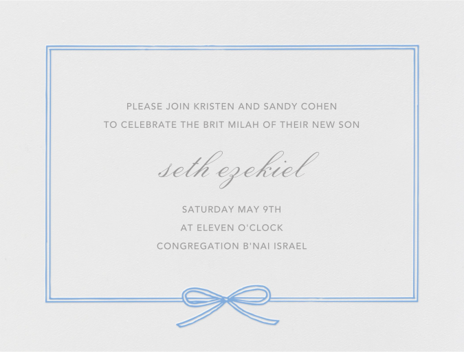 Amande - Bris/Baby Naming Invitation by Paperless Post