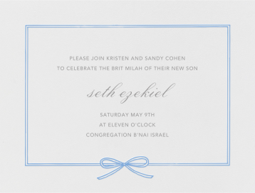 Amande - Bris/Baby Naming Invitation by Paperless Post