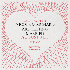 Filigree Heart - Save the Date by Paperless Post