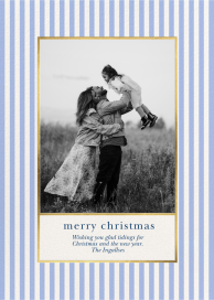 Pinstripe Frame - Holiday Card by kate spade new york