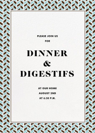Geometric Herringbone Outline Invitation