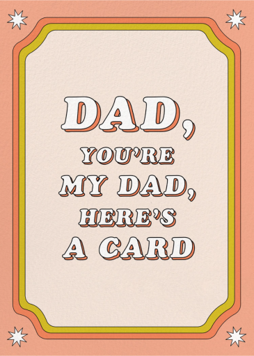 No Frills - Father's Day Card by Party Mountain