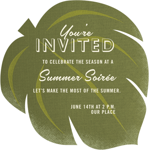 Palm Leaf Cutout - Summer Party Invitation by Paperless Post