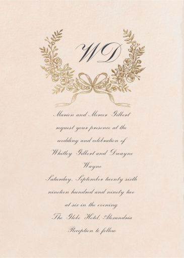 Wreath of Love - Wedding Invitation by Paperless Post