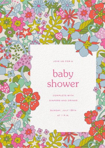 Flower Tops - Baby Shower Invitation by Liberty