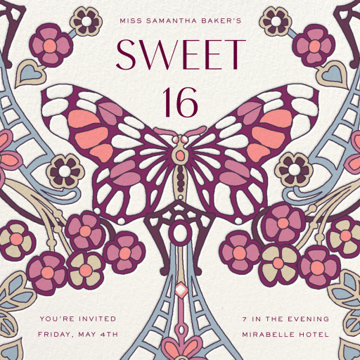 Blooming Wings - Birthday Invitation by Liberty