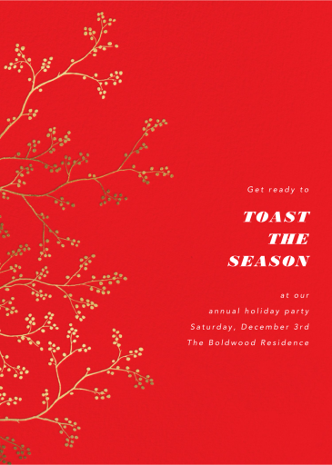 Winter Berries - Holiday Save the Date by Paperless Post