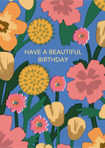 Flower Celebration (Elena Boils) - Birthday Card by Wrap