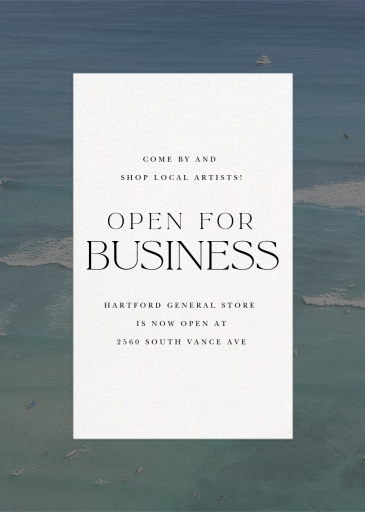 Density - Business Announcement by Paperless Post