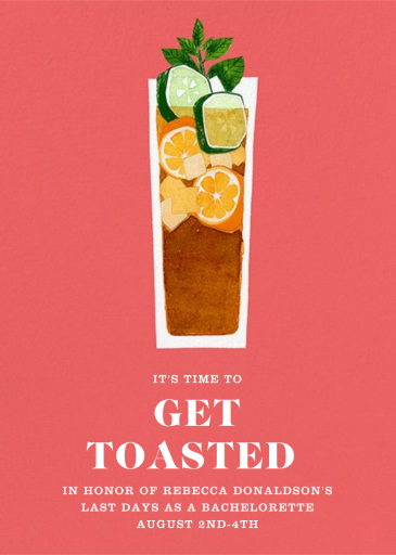 Summer Cup - Bachelorette Party Invitation by Paperless Post