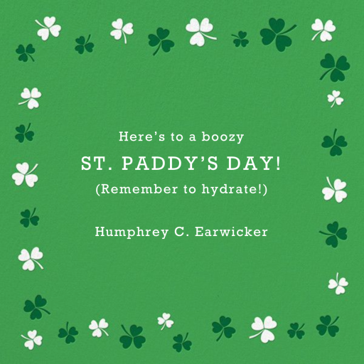 Go for the Gold - St. Patrick's Day Card by Paperless Post - Back