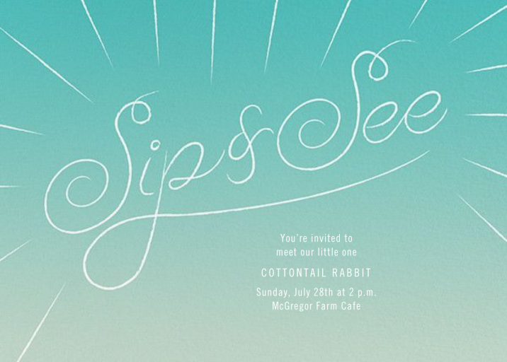 Script Sip - Sip and See Invitation by Paperless Post