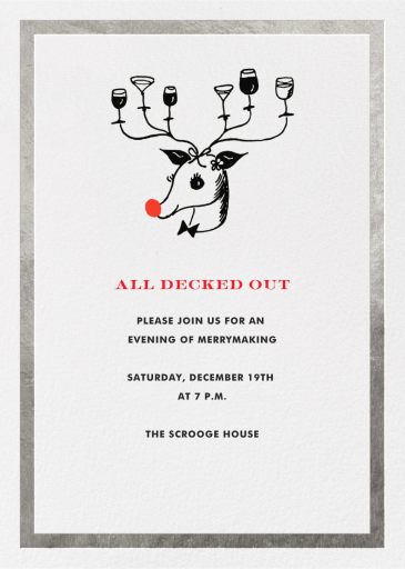 Rudolph Cocktail Antlers - Holiday Party Invitation by kate spade new york